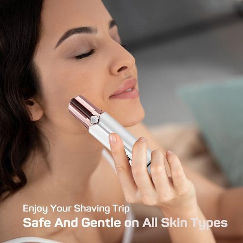 Facial Hair Removal for Women, Hair Removal Device(2024), Gurelax Facial Hair Remover for Chin, Upper Lip, with 4 x Replacement Heads