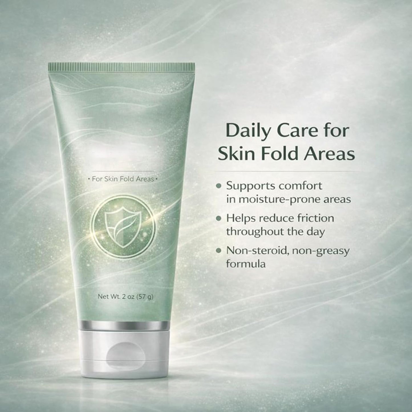 Livalur Daily Skin Fold & Chafing Support Cream, Moisture Barrier for Friction-Prone Areas, Fast-Absorbing, Non-Greasy, 2 Pack