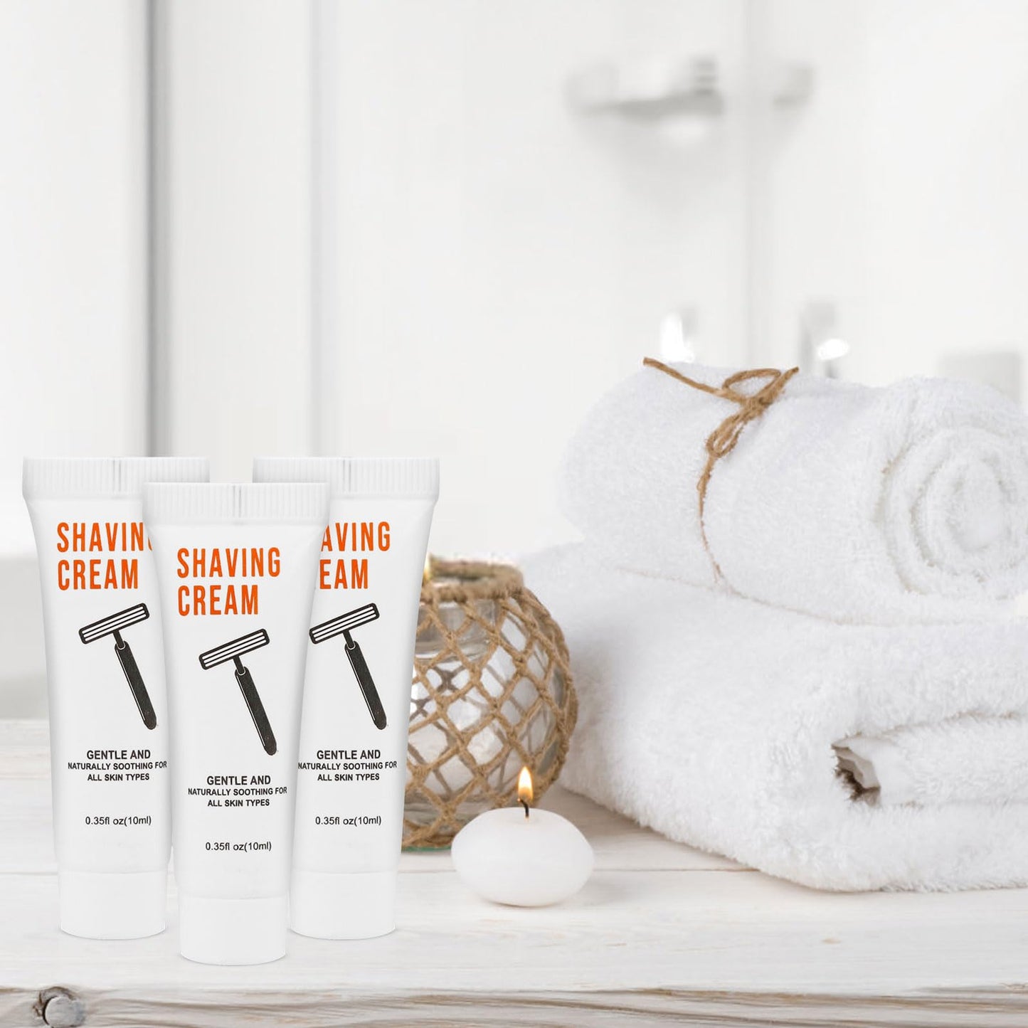 200 Shaving Cream Bulk Travel 10ml/0.35fl oz,Disposable Shaving Cream in Bulk Travel Shave Cream for Hotel Homeless,Jasmine