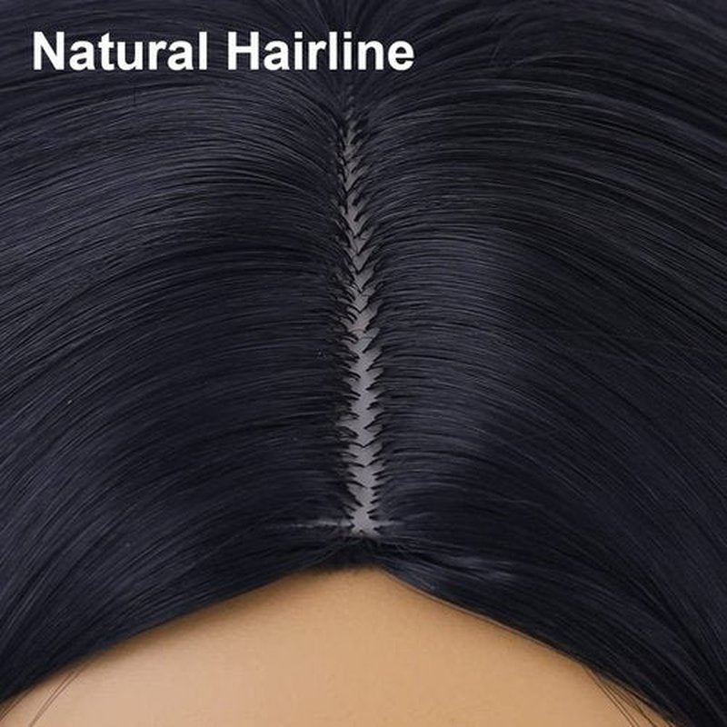 BERON 12 Inches Black Wig Short Straight Bob Wig Black Bob Wigs Heat Resistant Synthetic Wigs with Wig Cap