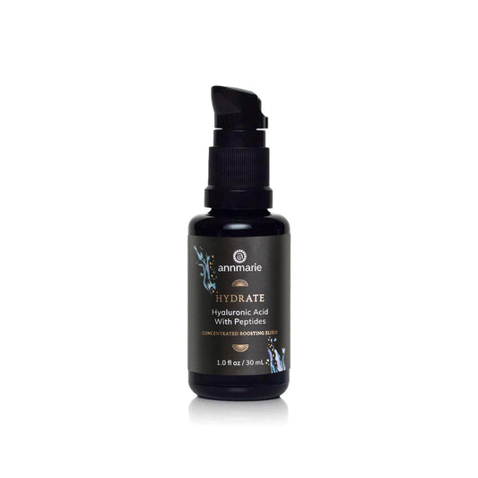 Annmarie Hydrate Concentrated Boosting Elixir - Hyaluronic Acid with Vegan Collagen Peptides, 30ml | Deeply Hydrates, Plumps, and Strengthens Skin | MADE SAFE Approved for All Skin Types