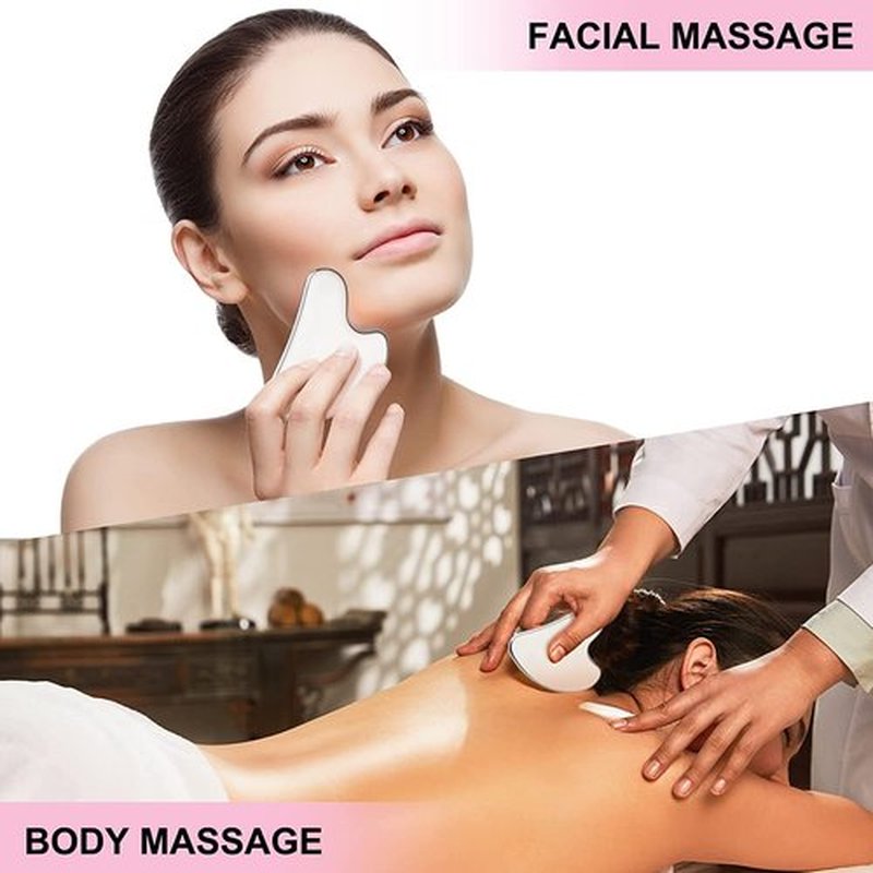 Wonderwin Ice Roller & Stainless Steel Gua Sha Facial Tools, Skin Care Gift Sets for Face & Eyes, Puffiness, Migraine, Pain Relief and Minor Injury, Self Care Gift for Women