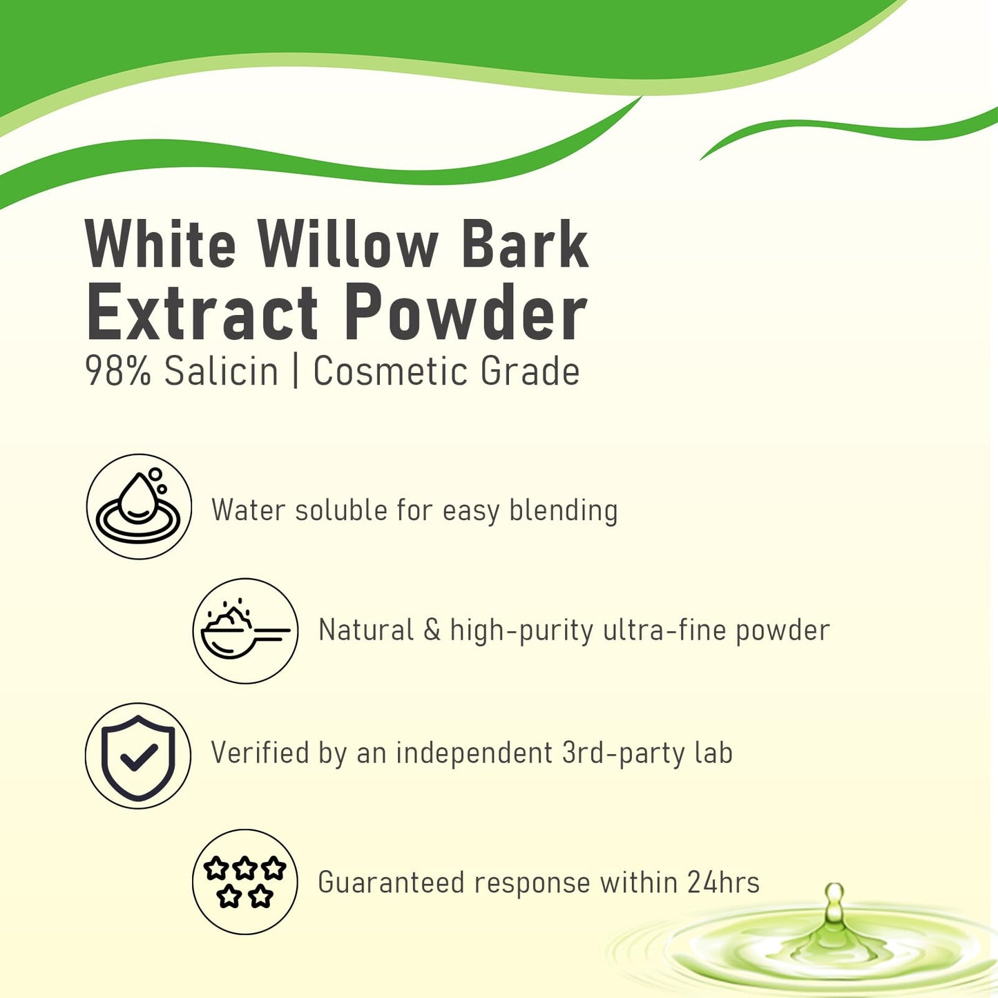 MAYKER White Willow Bark Extract For Face 0.7oz, Cosmetic Grade Ingredient for DIY Water Based Serums, Creams, Lotions, Masks & Custom Skincare Formulations
