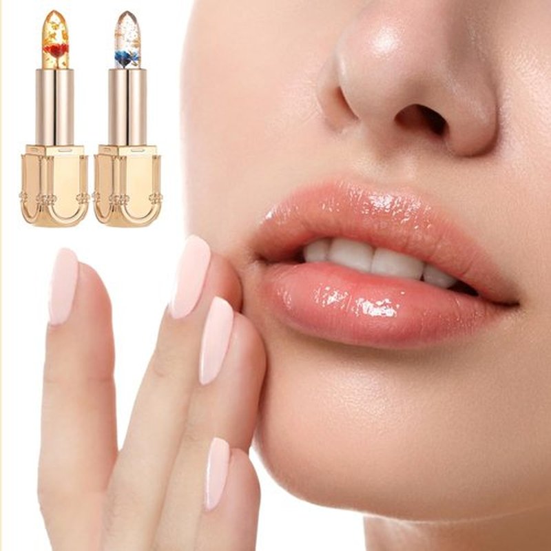 YAUNJI Crystal Jelly Flower Color Changing Lipstick, 2024 New Long Lasting Nutritious Lip Balm Lips Moisturizer Magic Temperature Color Change Lip Gloss (BB, 1)