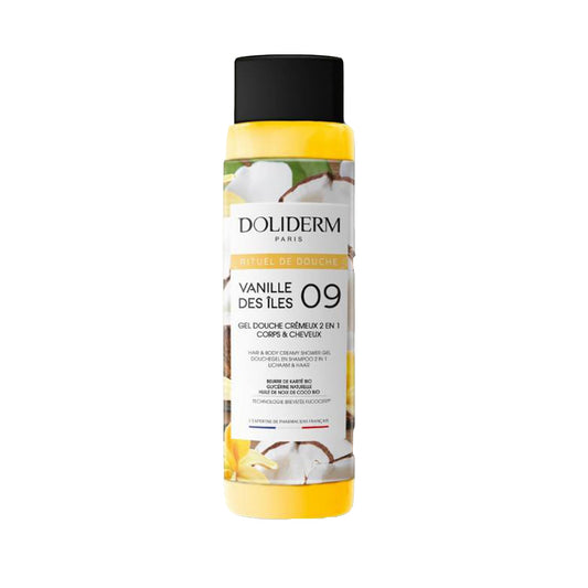 Doliderm Paris - Creamy Shower Gel, 3.38 Fl Oz (Island Vanilla) - Travel Size