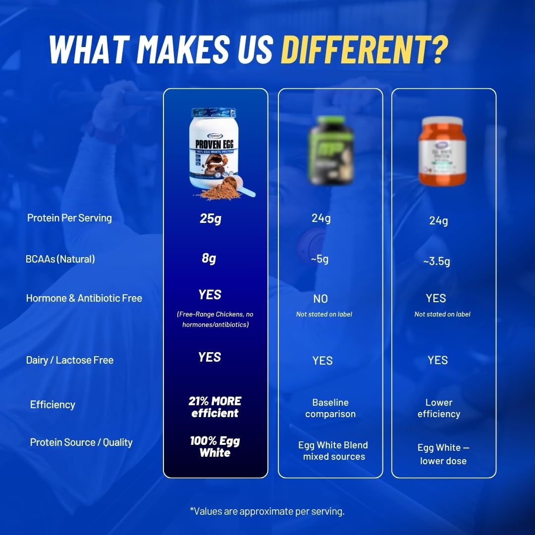 Gaspari Nutrition Proven Egg White Protein Powder, 100% Egg White Protein, 25g Dairy Free Protein Powder, Keto Friendly, Lactose, & Soy Free (2 lbs, Banana Nut Bread)