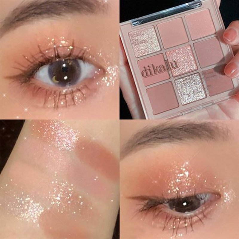 Blooming Your Own Beauty Eyeshadow Palette, 9 Shades, Glitter and Matte Finishes (02#)