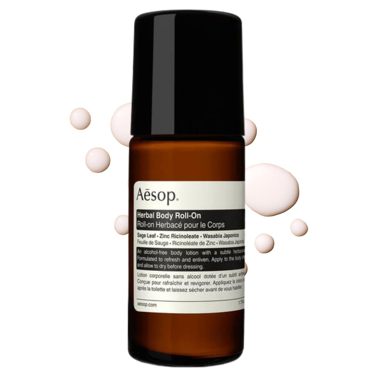 Aesop Aluminum Free Herbal Deodorant Roll On for Women & Men | Sage Leaf & Zinc Reduces Odor & Bacteria, Witch Hazel Soothes Skin | Alcohol-Free Formula for Sensitive Skin | 1.6 oz