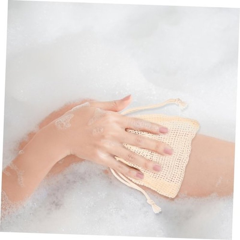 Beavorty 40 Pcs Soap Storage Soap Exfoliating Foaming Net Vibrant Pouches Bubbling Bags Linen Storage Bags Face Soap Cotton Linen Cleansing Small