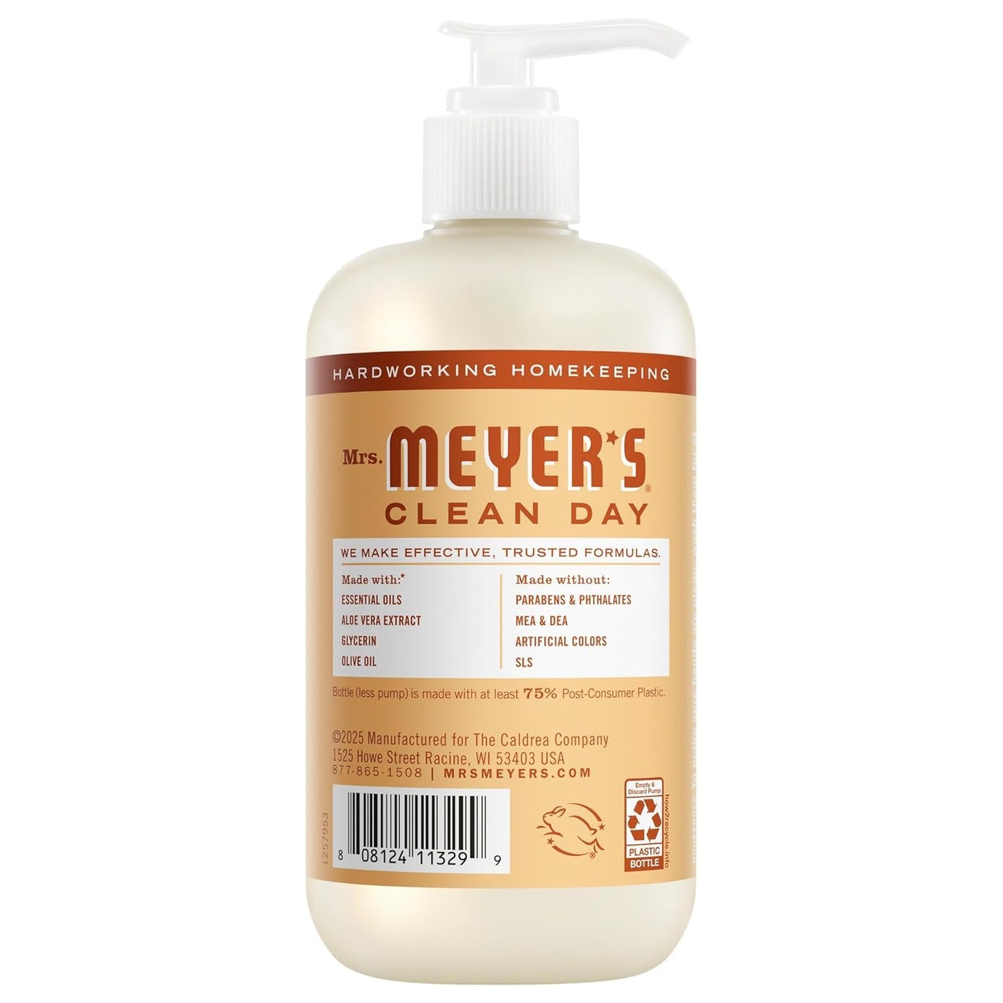 Mrs. MEYER'S Clean Day Liquid Hand Soap 6 Pack Variety Pack, Clementine, Basil, Lavender, Rain Water, Oat Blossom, Lemon Verbena, 12.5 OZ Each, 1 CT