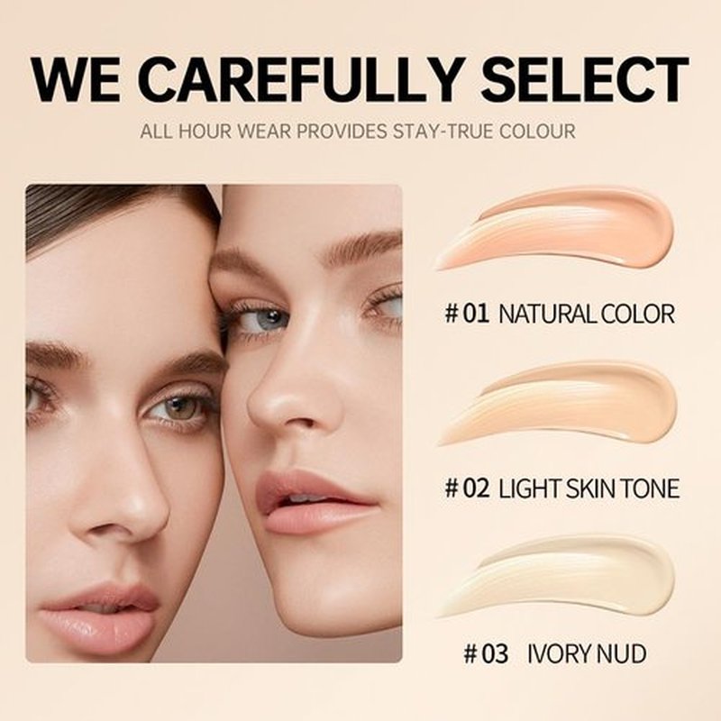 Diaoni Coverage Concealer, Diaoni Korean Concealer, Diaoni Liquid Concealer, Korean Conceals Stick Foundation, Lightweight, Long-Lasting, Waterproof, Natural Full Coverage (01+03, small)