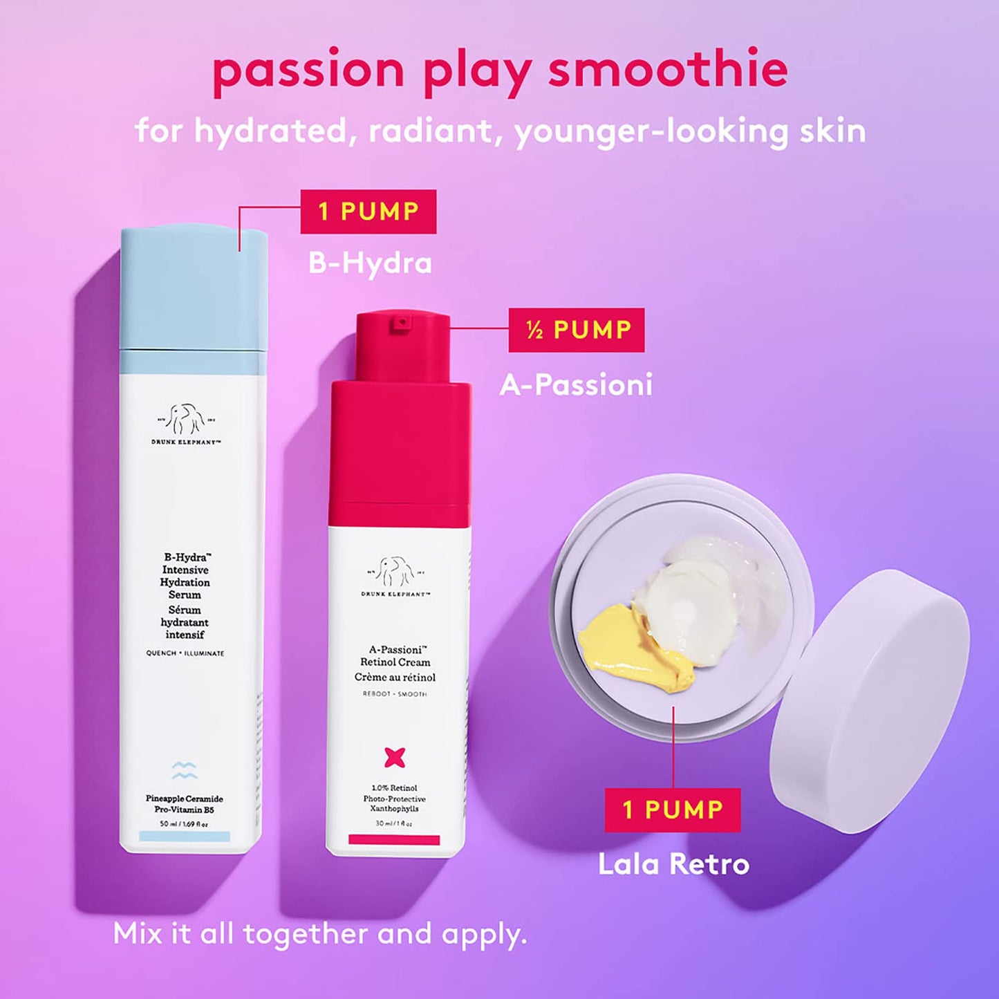 Drunk Elephant A-Passioni Retinol Anti-Wrinkle Cream. Restorative and Vegan Face Cream with Vitamin F (10 mL / 0.33 Fl Oz) (Midi)