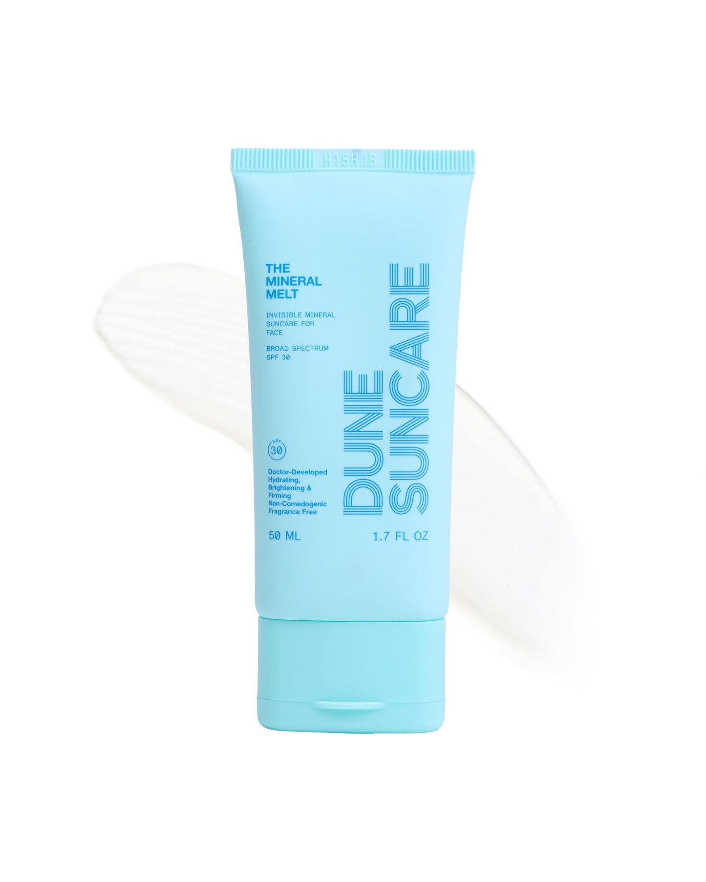DUNE The Mineral Melt Mineral Face Sunscreen SPF 30, Broad Spectrum Zinc Sunscreen for Face, Sheer No White Cast Sunscreen, Fragrance Free Daily Facial Sunscreen with Peptides & Vitamin E, 1.7 Fl Oz
