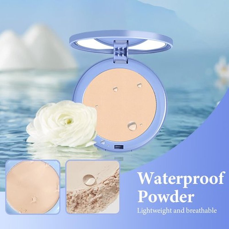 Matte Perfection Pressed Powder, Matte Smooth Setting Powder Makeup, Oil Control Face Pressed Powder, Waterproof Finishing Powder Long Lasting (#02 NATURAL BEIGE, 0.3 Ounce)