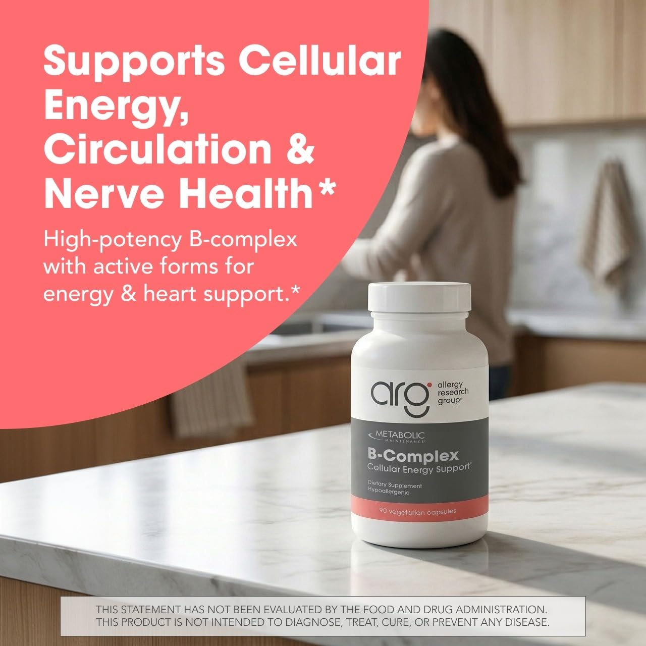 Metabolic Maintenance B-Complex - Supports Energy, Circulation & Nerve Health - Methylated B Vitamins with Choline and Inositol - 90 Servings - 90 Capsules
