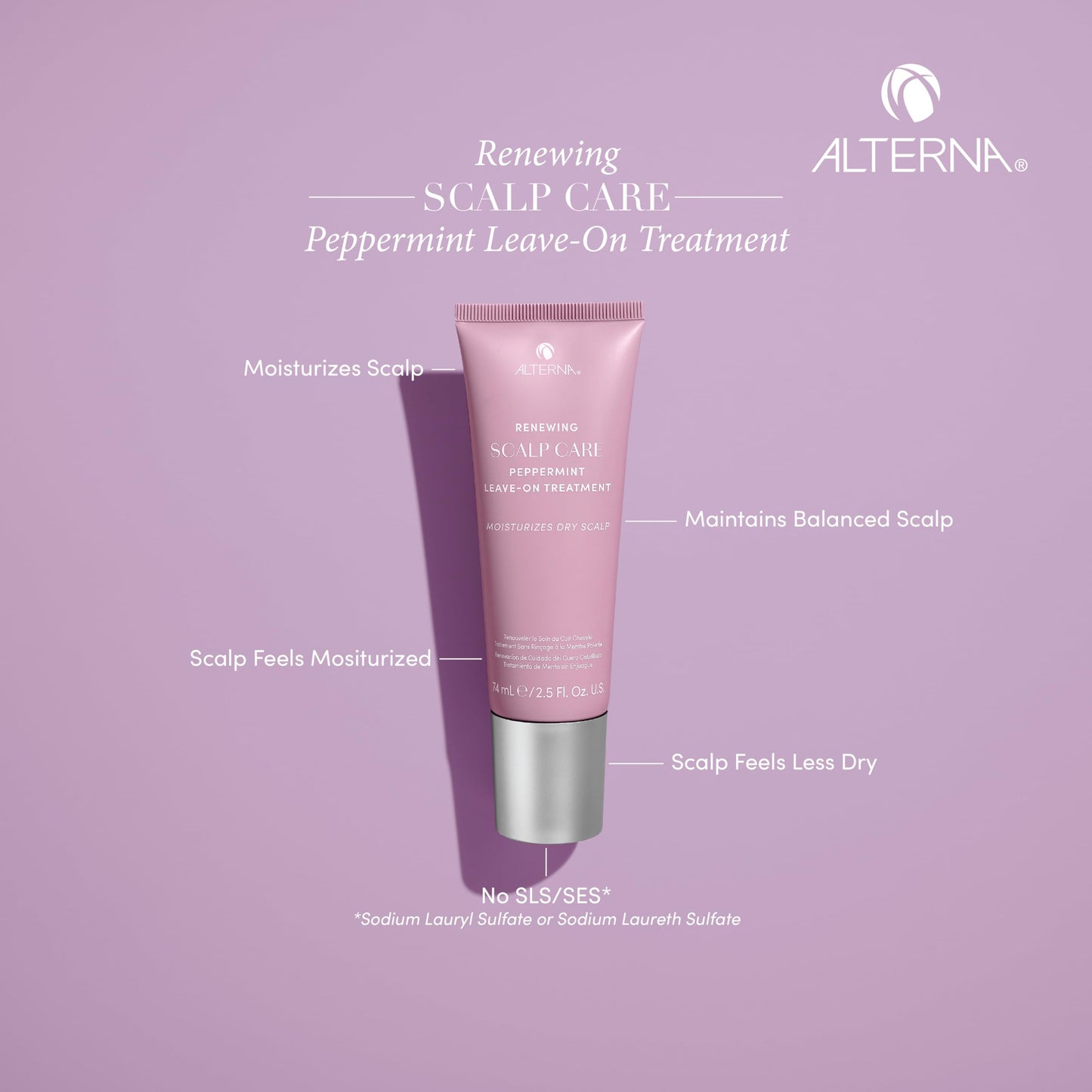 Alterna Haircare Renewing Scalp Care Peppermint Leave-On Treatment, 2.5 Fl Oz Lightweight, Fast Absorbing to Moisturize and Invigorate