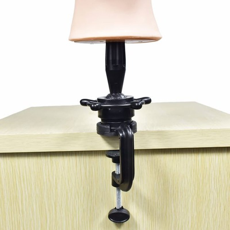 MIAOMANZI Bald Female Training Head Cosmetology Mannequin Head for Wigs Making and Display with Free clamp (GT-02)