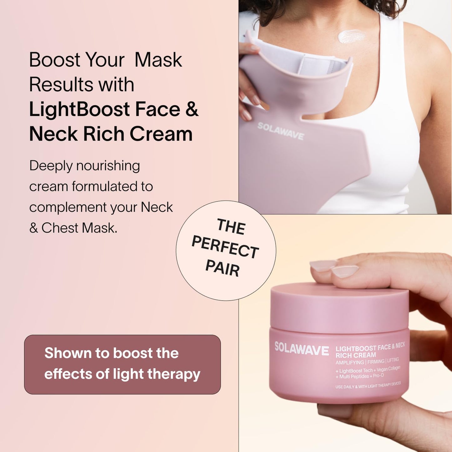 Solawave Red Light Therapy Mask for Neck & Chest | Red Light & Near Infrared Light Device for Décolleté | Rejuvenates the Skin, Smooths Look of Fine Lines & Wrinkles | Anti-Aging Skincare at Home