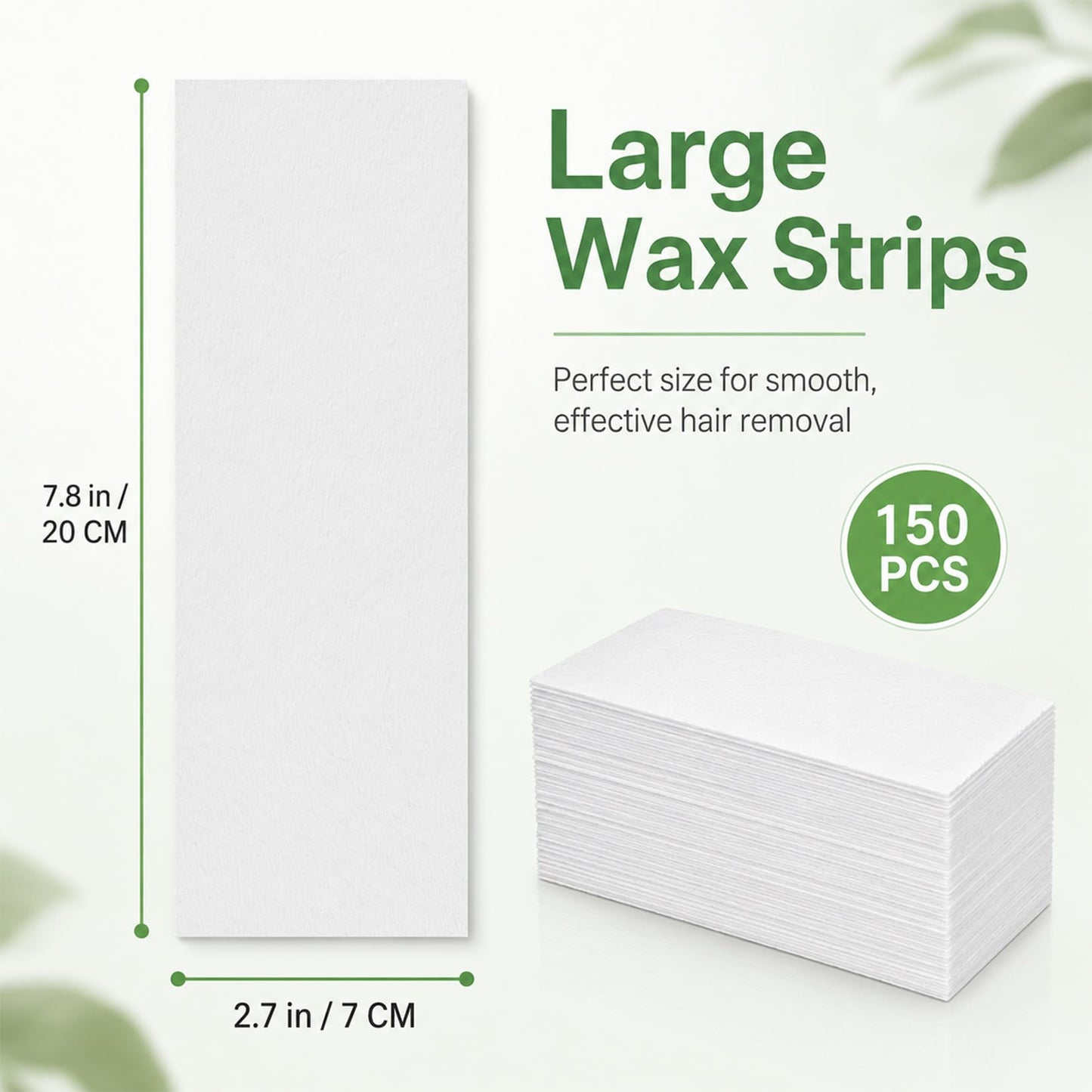 RAQEHO 150 Non Woven Wax Strips - Large Wax Paper Sheet for Hair Removal