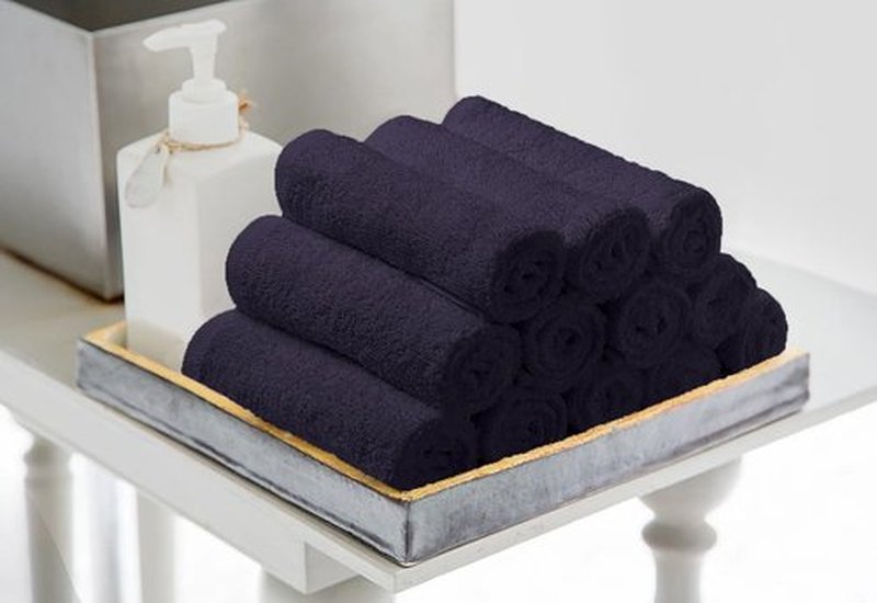 Avalon Towels Cotton Washcloths – (Pack of 24) Size 12x12 Inches, 100% Ring Spun Cotton, Soft & Absorbent Face Towels, Gym Towels, Hotel and Spa Quality, Reusable Fingertip Towels (Plum)