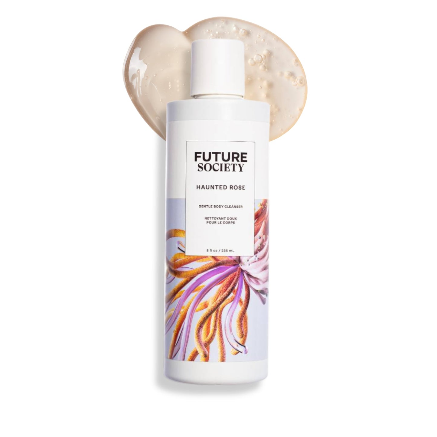 Future Society Haunted Rose Body Wash - Luxury Smoky Floral Scented Body Cleanser with Notes of Black Pepper, Rose, Amber & Sandalwood - Gentle Moisturizing Cleanser - Scented Shower Gel - 8oz