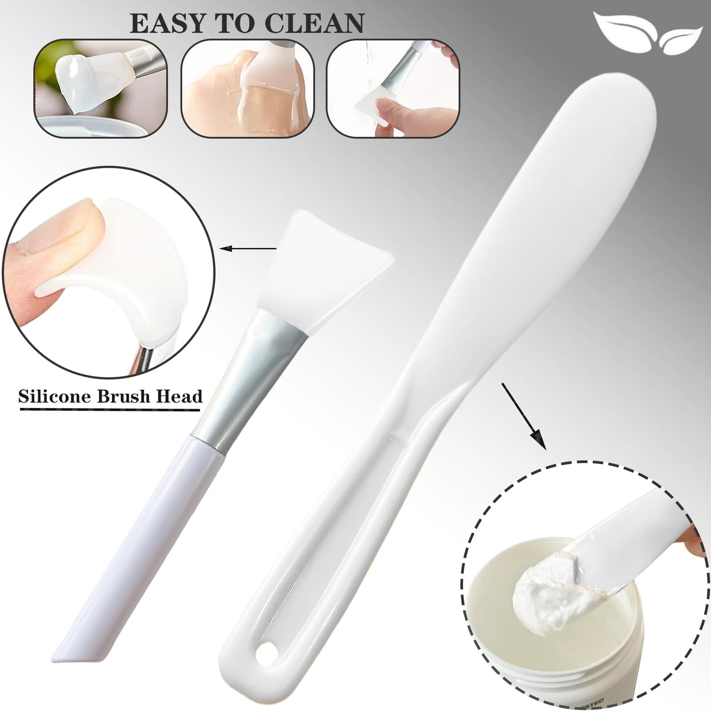 Bigwinyep 4Pcs Silicone Facial Mask Bowl DIY Face Mask Mixing Bowls for for Home Salon Spa Face Skin Applicator Bowl, White