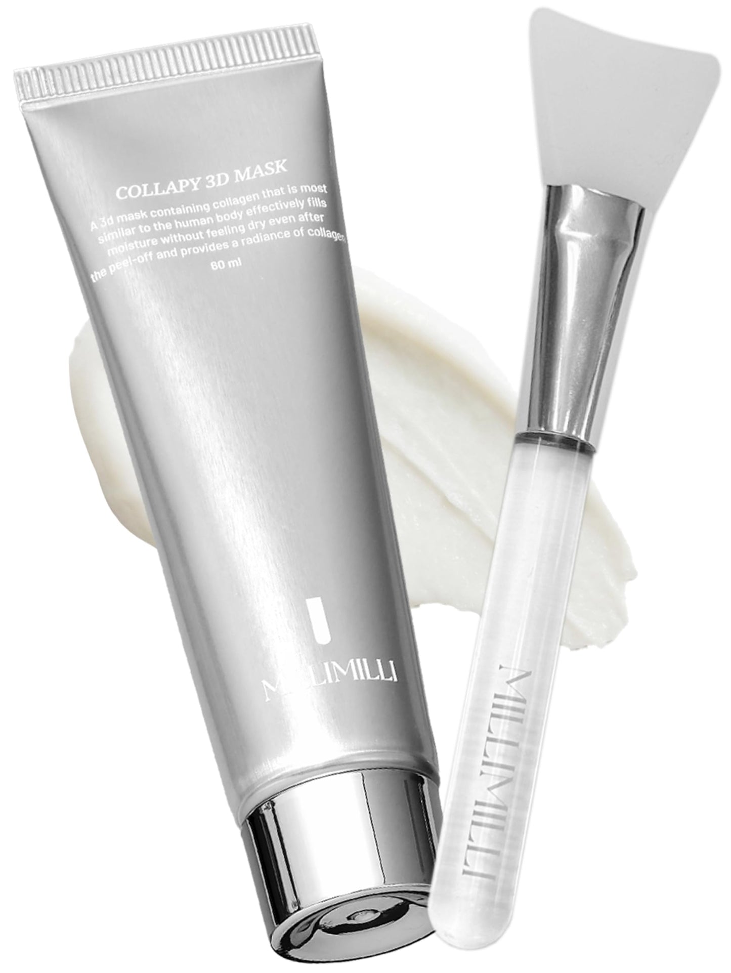 Collapy 3D Mask | Vegan Collagen Peel Off Face Mask with Jelly Brush for Firming & Glowing Skin | 500 Dalton Hydrolyzed Collagen | Reduces Sagging & Dullness | Korean Skin Care | 2.03 fl.oz.