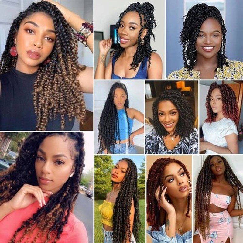 Passion Twist Crochet Hair,10 Inch 9 Packs Ombre Red Pretwisted Passion Twist Hair, Soft Pre Looped Crochet Hair For Women，Short Curly Crochet Twists Braids(10",Tburgundy#)
