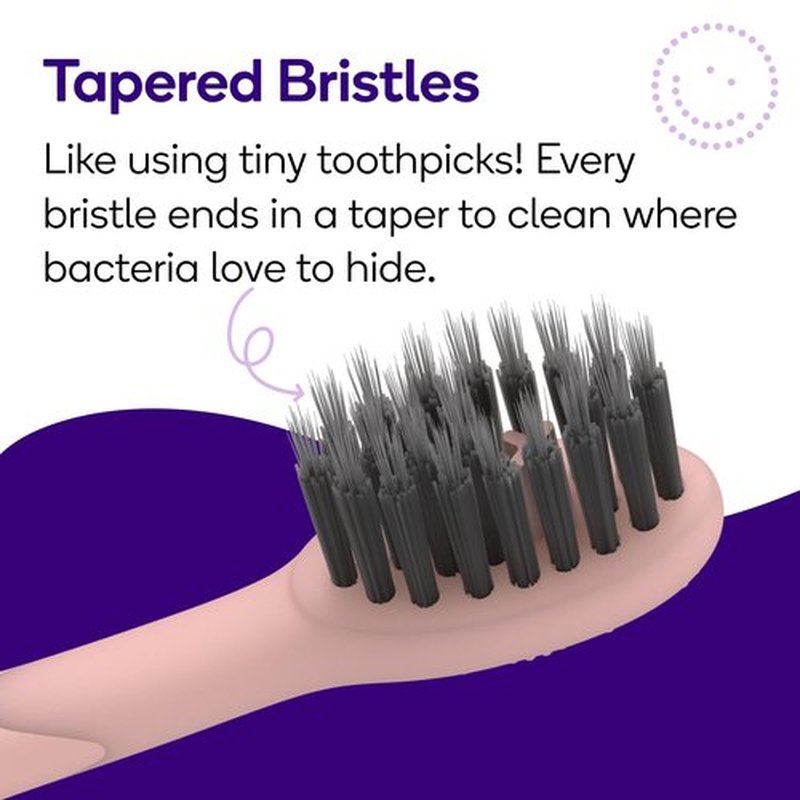 BURST Toothbrush Heads - Genuine BURST Electric Toothbrush Replacement Heads for BURST Sonic Toothbrush – Ultra Soft Bristles for Deep Clean, Stain & Plaque Removal - 3-Pack, Rose Gold