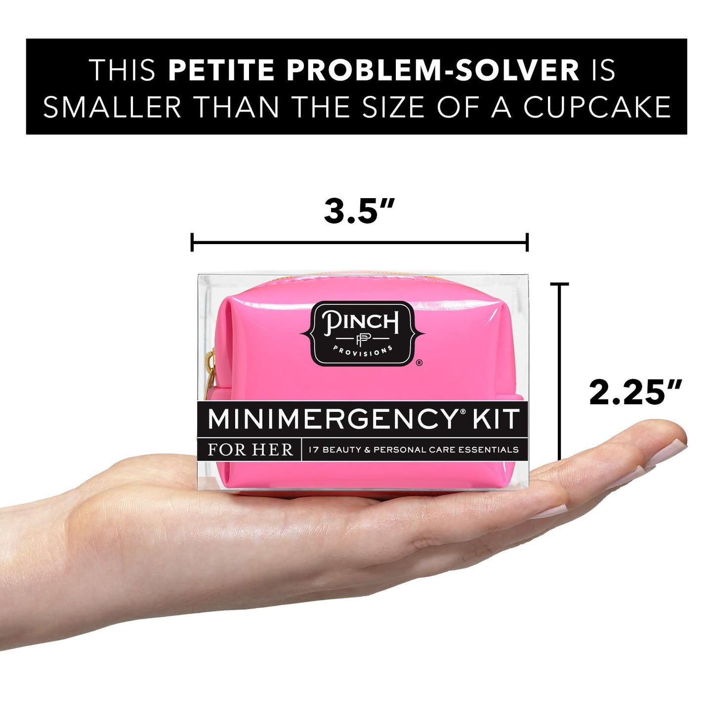 Pinch Provisions Good Luck Minimergency Kit, Includes 17 Travel-Sized Cosmetic Essentials, Convenient for Purses, Emergency Beauty Accessories, Gifts for Holiday’s & Birthday’s, Wishbone