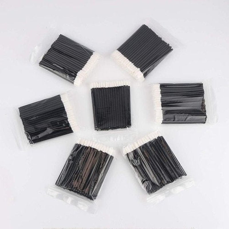 Mooerca 640PCS Disposable Lip Brushes Make Up Brush Lipstick Applicators Wands Makeup Applicators Brushes Lip gloss Applicators Tester Wands Tool Kits Makeup Beauty Tool Kits Black