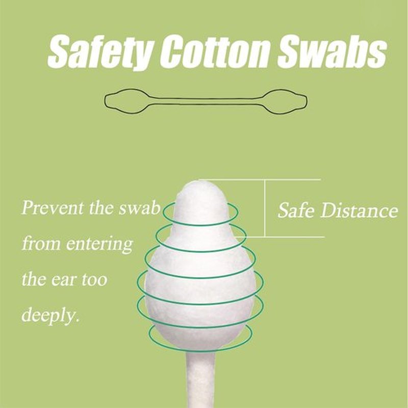 400pcs Safety Paper Cotton Swabs with Large Tips for Infants,Toddlers, Babies, Kids and Children