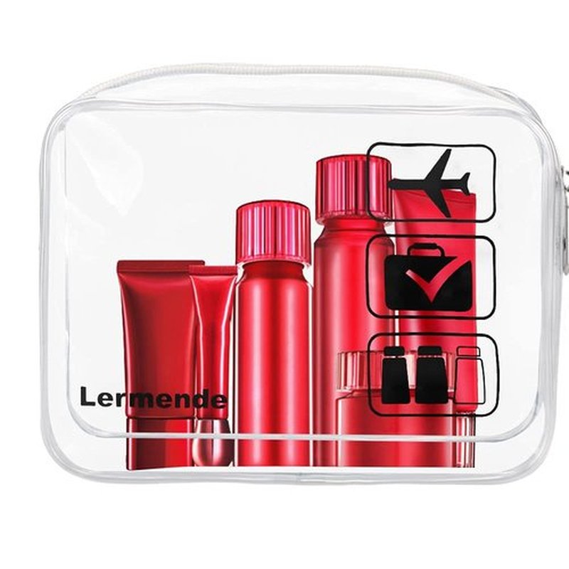 Lermende Clear Travel Pouch, Clear Travel Makeup Bag, TSA Approved Travel Liquid Bag for Women Men, Carry On Airport Airline Compliant Bag Quart Sized 3-1-1 Pouch (Black Clear)