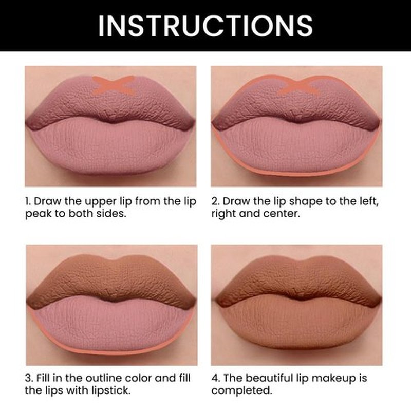 2 in 1 Nude Brown Velvet Matte Lip Liner and Lipstick Combination DNM Magic Lipstick Lip Stain 24 Hours Original Lip Liner Makeup Stain Long Lasting Waterproof Smudge Proof labial Lip Pencil 37#
