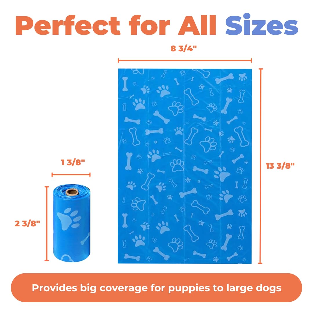 Best Pet Supplies Dog Poop Bags for Waste Refuse Cleanup, Doggy Roll Replacements for Outdoor Puppy Walking and Travel, Leak Proof and Tear Resistant, Thick Plastic - Assorted, 150 Bags