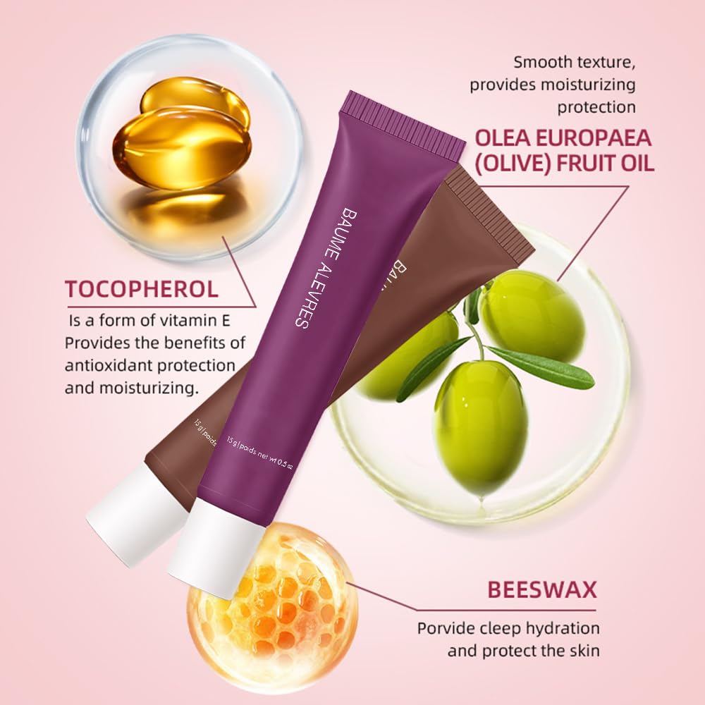 HHLTOH Butter Lip Balm – Ultra-Hydrating Lip Care with Shea Butter & Olive Oil, Soothes Dry Lips with Natural Tint & Gloss Effect,Lip Plumper Moisture & Light Lip Stain Finish #6 Pink Candy