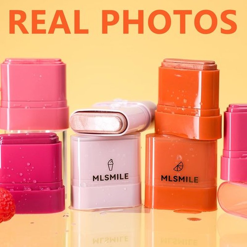Qifylmaf 6 Color Dewy Cheek & Lip Multi Balm, Multi-purpose Makeup Hydrating Blush Stick Beauty Solid Moisturizer Stick, Waterproof Natural Nude Makeup for All Skin (# 05, 0.35 Oz)