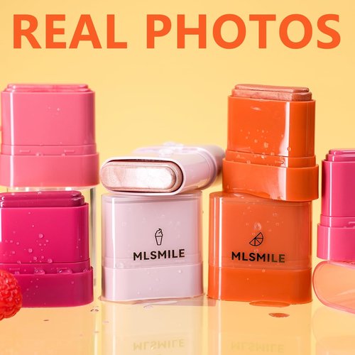 Qifylmaf 6 Color Dewy Cheek & Lip Multi Balm, Multi-purpose Makeup Hydrating Blush Stick Beauty Solid Moisturizer Stick, Waterproof Natural Nude Makeup for All Skin (# 06, 0.35 Oz)
