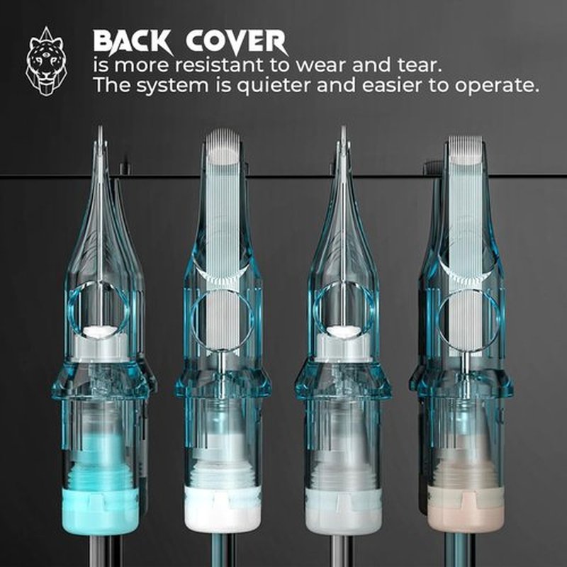 20pcs Tattoo Cartridge Needles- Tattoo Needles Cartridges Sterilized with Membrane Mixed Sizes-Upgraded 2.0 Casing Design- Durable Tattoo Needles for Tattooing - Round Liner (1214RL)