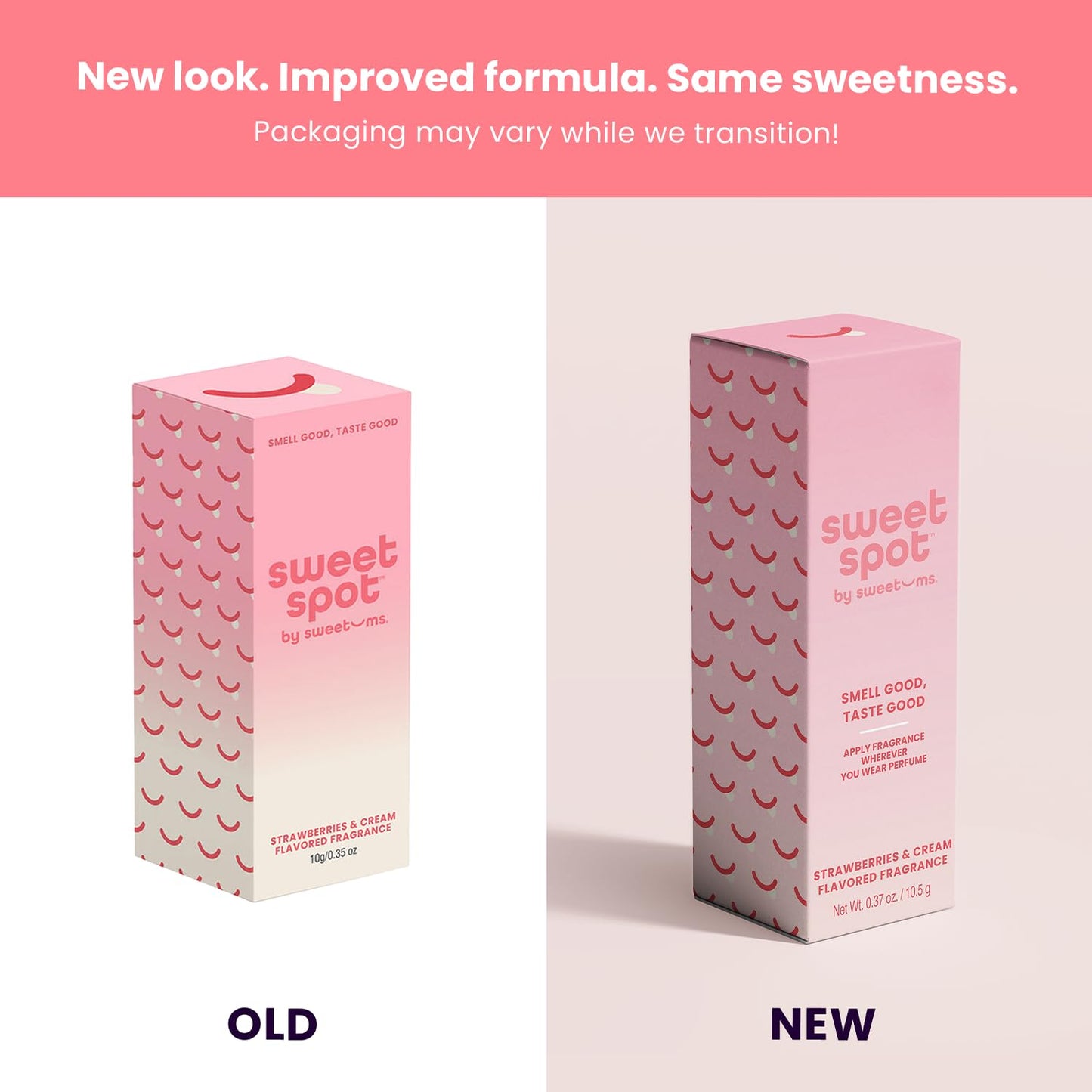 SweetSpot Flavored Solid Perfume Stick, Portable Travel Perfumes for Women, Long Lasting Fragrances, Non Sticky Formula, Natural Ingredients, Fragrance Stick (Strawberries & Cream)
