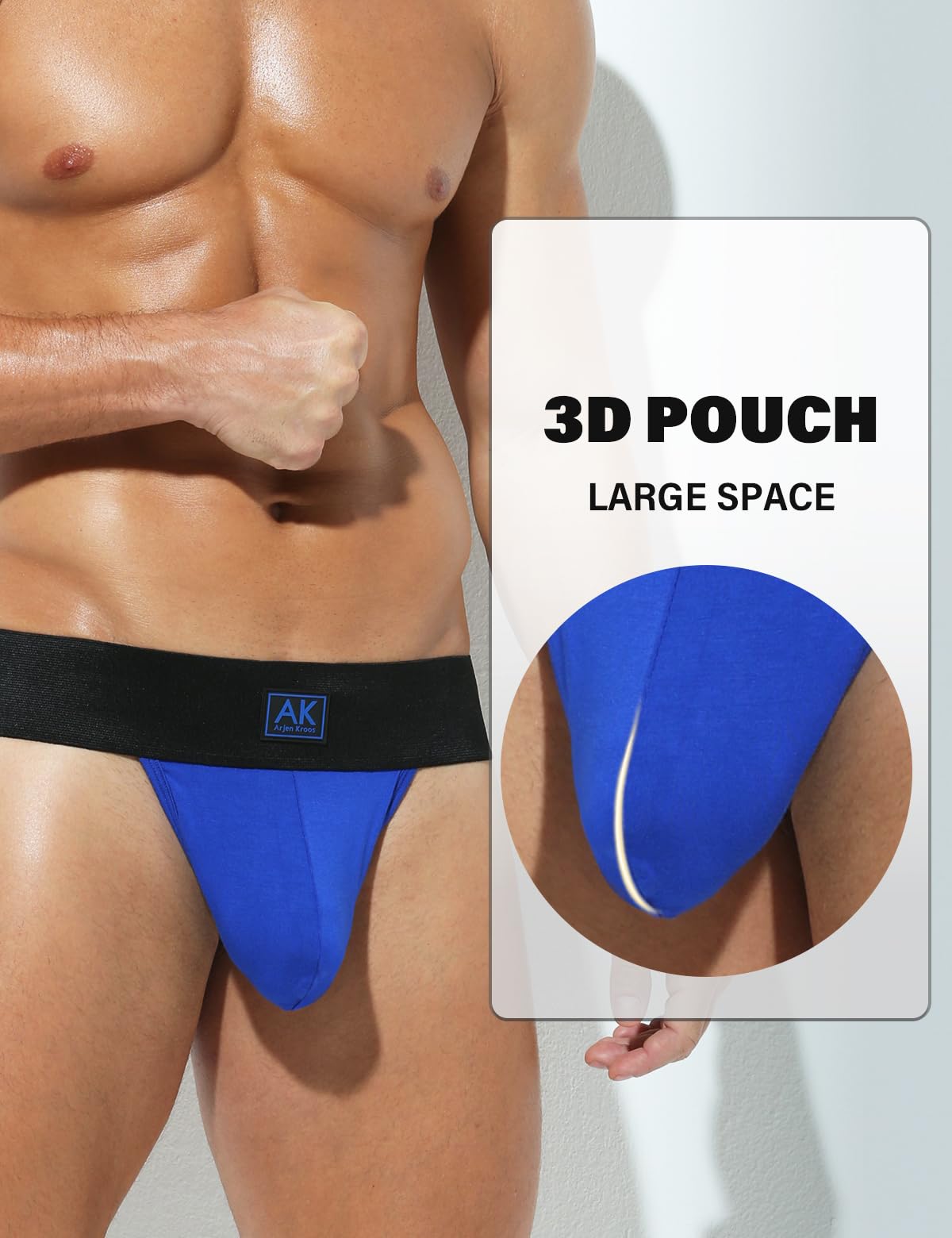 Arjen Kroos Jock Strap-Free Back for Men Thong Dual Pouch Underwear