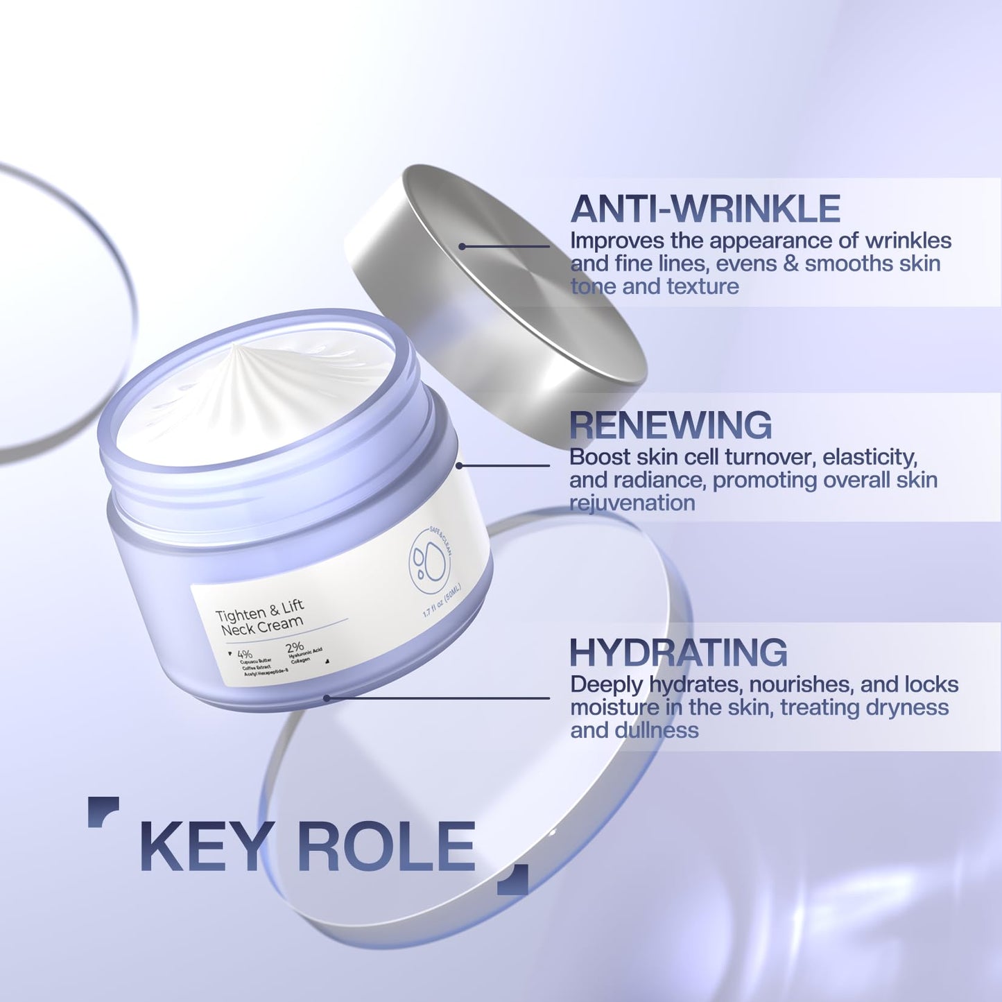 SADOWAY Neck Creams for Tightening and Firming: Anti-Aging Tighten and Lift Neck Firming Cream Hydrating Face Cream Gentle and Effective for an Even Skin Tone and Neck Lift