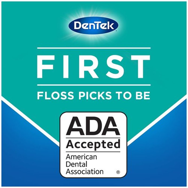 DenTek Complete Clean | Easy Reach Angled Floss Picks | No Break & No Shred Floss | Designed for Hard to Reach Molars | Y-Shaped Pick | 75 Count in Each (Pack of 5)