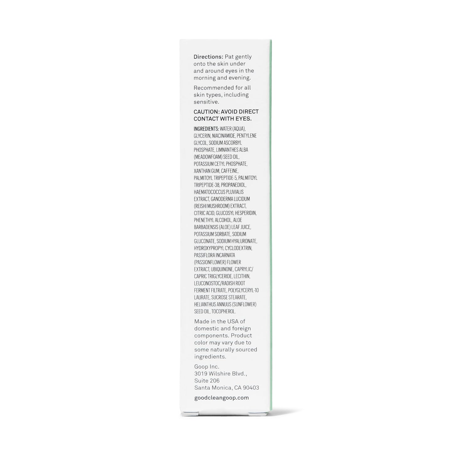 good.clean.goop beauty The Wide-Awake Eye Serum | Gel Serum to Reduce Fine Lines | Peptides, Astaxanthin & Reishi Mushroom Extract | Caffeine Eye Serum for Puffy Eyes & Dark Circles | Vegan | 0.5 oz