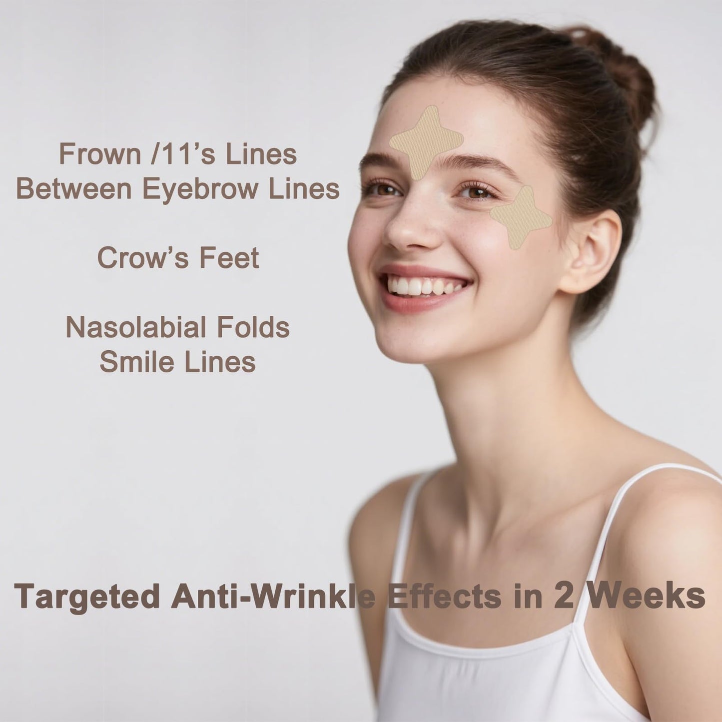 IyxicmI Anti Wrinkle Patches, Facial Wrinkle Patches, Face Tape for Wrinkles Overnight, Pre-Cut Forehead Wrinkle Patches, Facial Smoothing Patches for Face, Frown 11's, Eye, Smile Lines 60 PCS