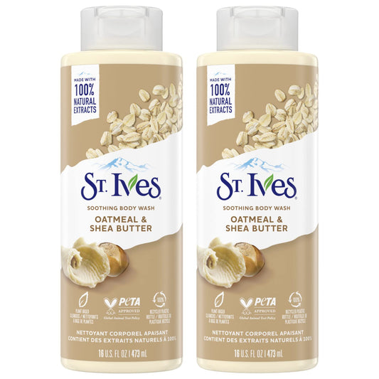 St. Ives Oatmeal and Shea Butter Moisturizing Body Wash 13.50 oz (Pack of 3)