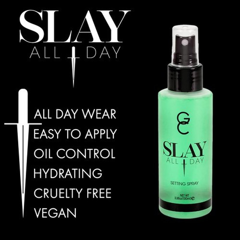 Gerard Cosmetics Slay All Day Makeup Setting Spray | Cucumber Scented | Matte Finish with Oil Control | Cruelty Free, Long Lasting Finishing Spray, 3.38oz (100ml)