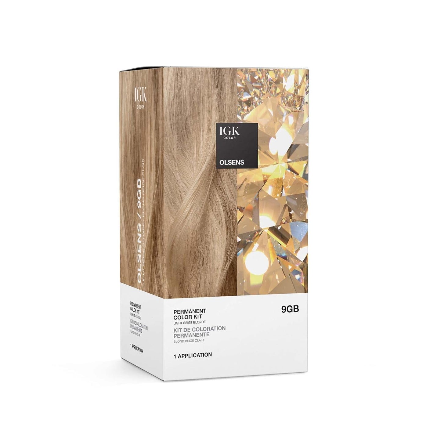 IGK Permanent Hair Dye Color Kit | 7 N Latte - Dark Natural Brown | 100% Gray Color Coverage + Strengthen + Shine | Ammonia Free