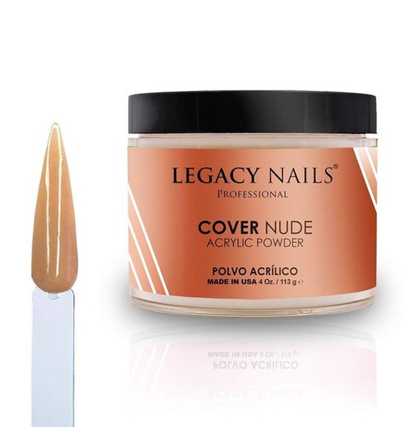 Legacy Nails Professional Cover Acrylic Powder, 4 ounces - Ideal For French Nail Art, Create Nail Art, Nail Extension That Provide a Healthy, Natural Look To Nails (COVER NUDE)