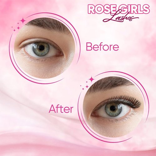 ROSE GIRL Ultra Wispy Lashes Volume Fan-Individual Lashes Fake Eyelashes Extension-Lashes Natural Look-Handmade Kit-5D/7D/9D–C CC D Curl Thickness 0.05~0.07mm-9~16mm Length(9D-0.05-C-13mm)